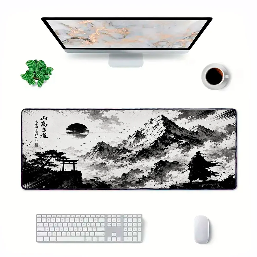 Imagem 4 de 5 do produto Novo Mouse Pad Gamer Deskpad Speed Extra Grande Borda Costurada Profissional 80x40  - Horizonte Oriental