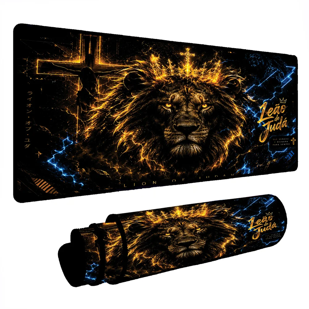 Novo Mouse Pad Gamer Deskpad Speed Extra Grande Borda Costurada Profissional 100x50 - Ele Venceu Novo Mouse Pad Gamer Deskpad Speed Extra Grande Borda Costurada Profissional 100x50 - Ele Venceu