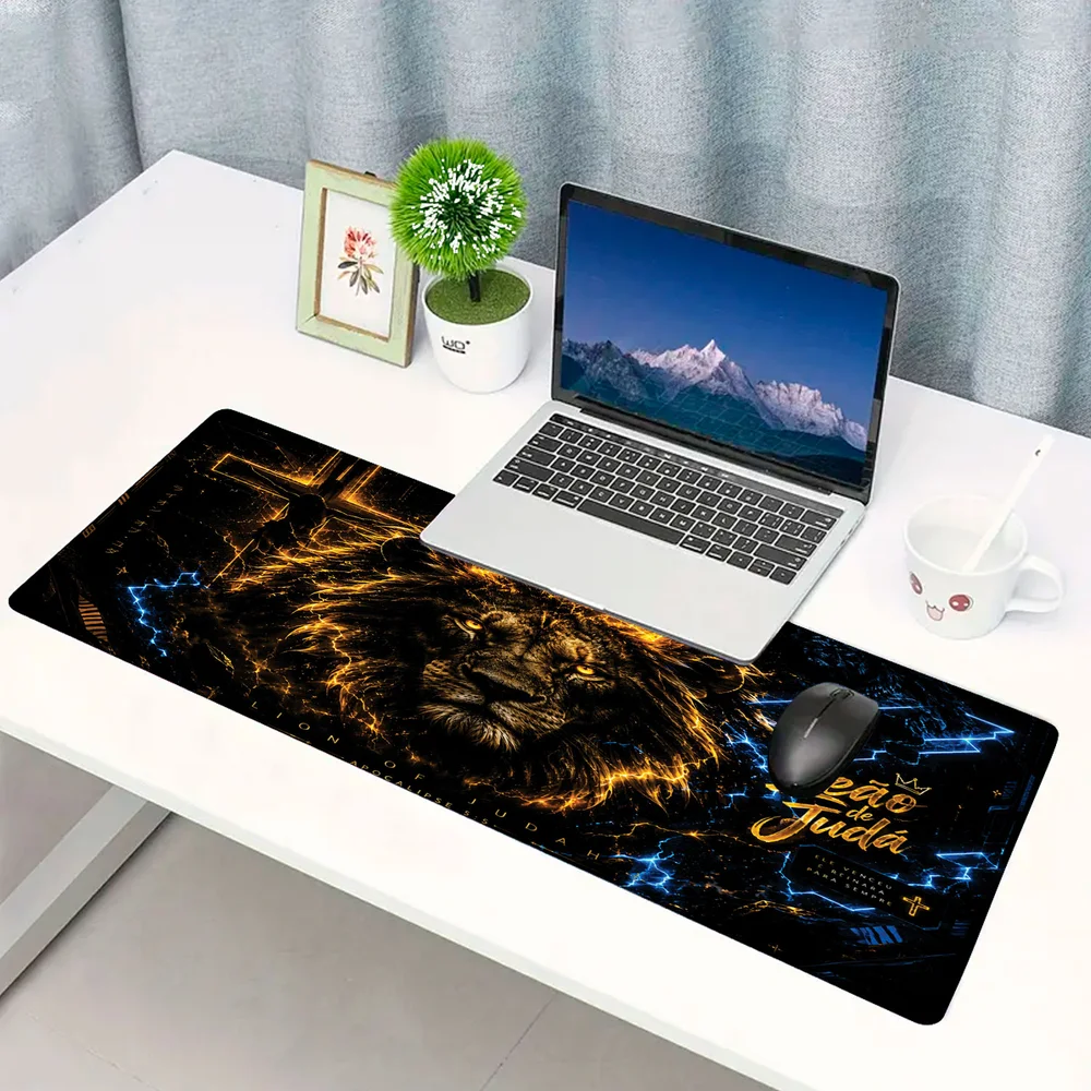 Novo Mouse Pad Gamer Deskpad Speed Extra Grande Borda Costurada Profissional 80x40  - Ele Venceu