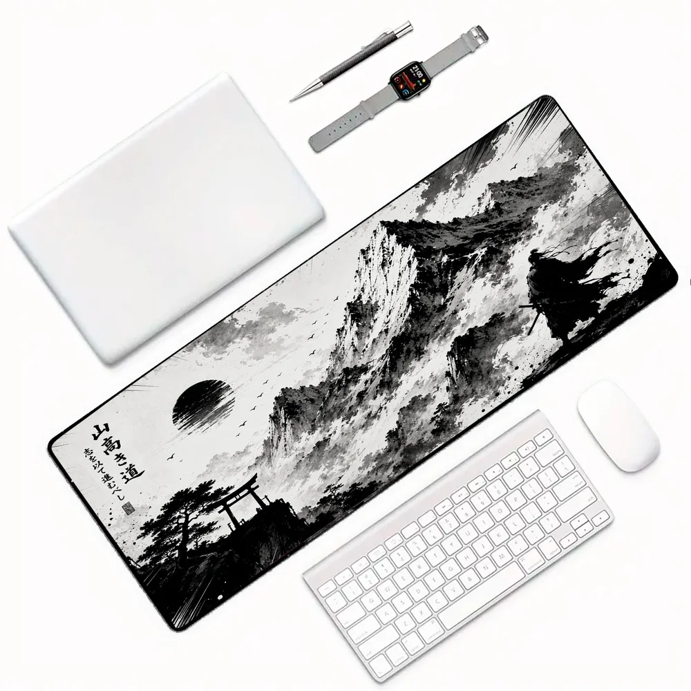 Imagem 5 de 5 do produto Novo Mouse Pad Gamer Deskpad Speed Extra Grande Borda Costurada Profissional 100x50  - Horizonte Oriental