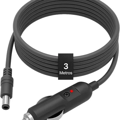Cabo De Alimentação Veicular Compatível Com Starlink Mini 12v/24v 3 Metros – Carregador Automotivo Dc
