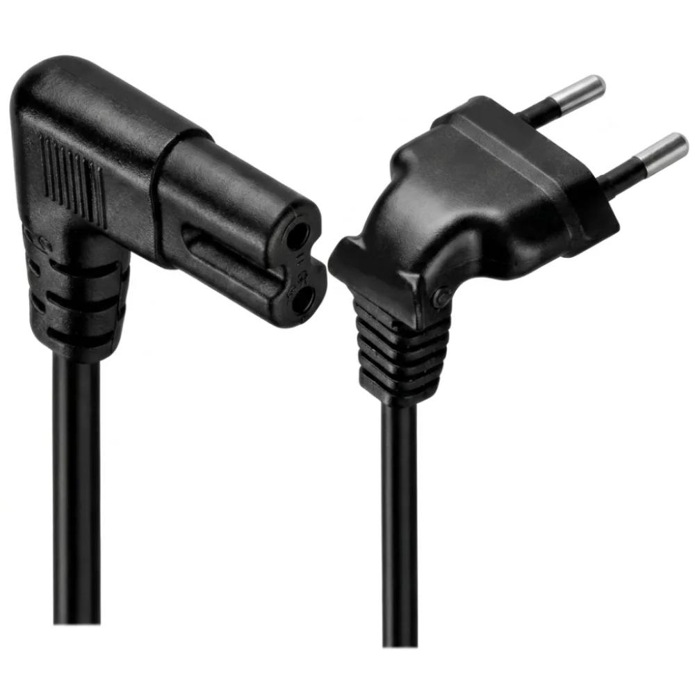 Imagem 1 de 5 do produto Cabo De Força Para Tv Ps3 Ps4 XBOX Notebook Rádio Samsung Lg Philco Aoc Philips Tcl Tipo 8 Bipolar 2 Pinos