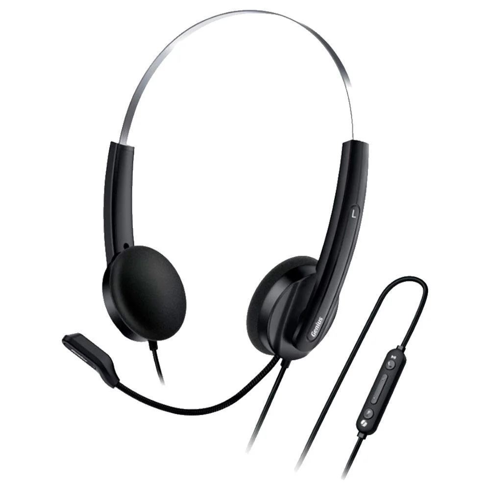 Imagem 2 de 3 do produto Fone De Ouvido Mic Genius Hs-220u Usb Com Suporte Ao Copilot