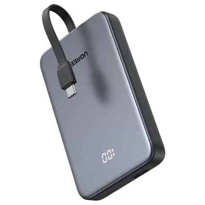 Carregador Power Bank Ugreen 10.000mah Com Cabo Usb-c Integrado - Pb526