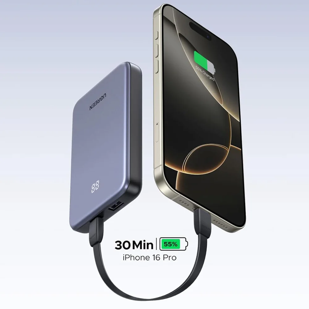 Imagem 3 de 5 do produto Carregador Power Bank Ugreen 10.000mah Portas Usb-c E Usb-a - Pb507
