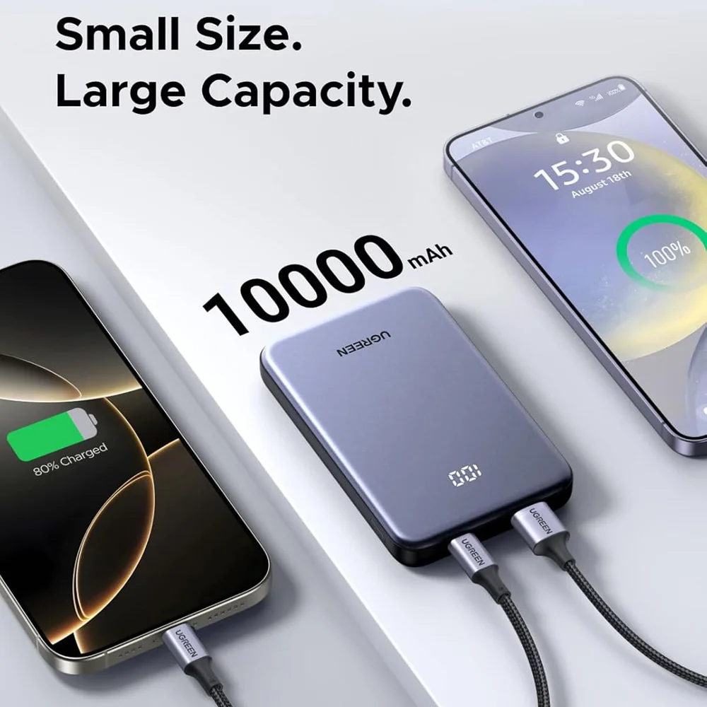 Imagem 5 de 5 do produto Carregador Power Bank Ugreen 10.000mah Portas Usb-c E Usb-a - Pb507