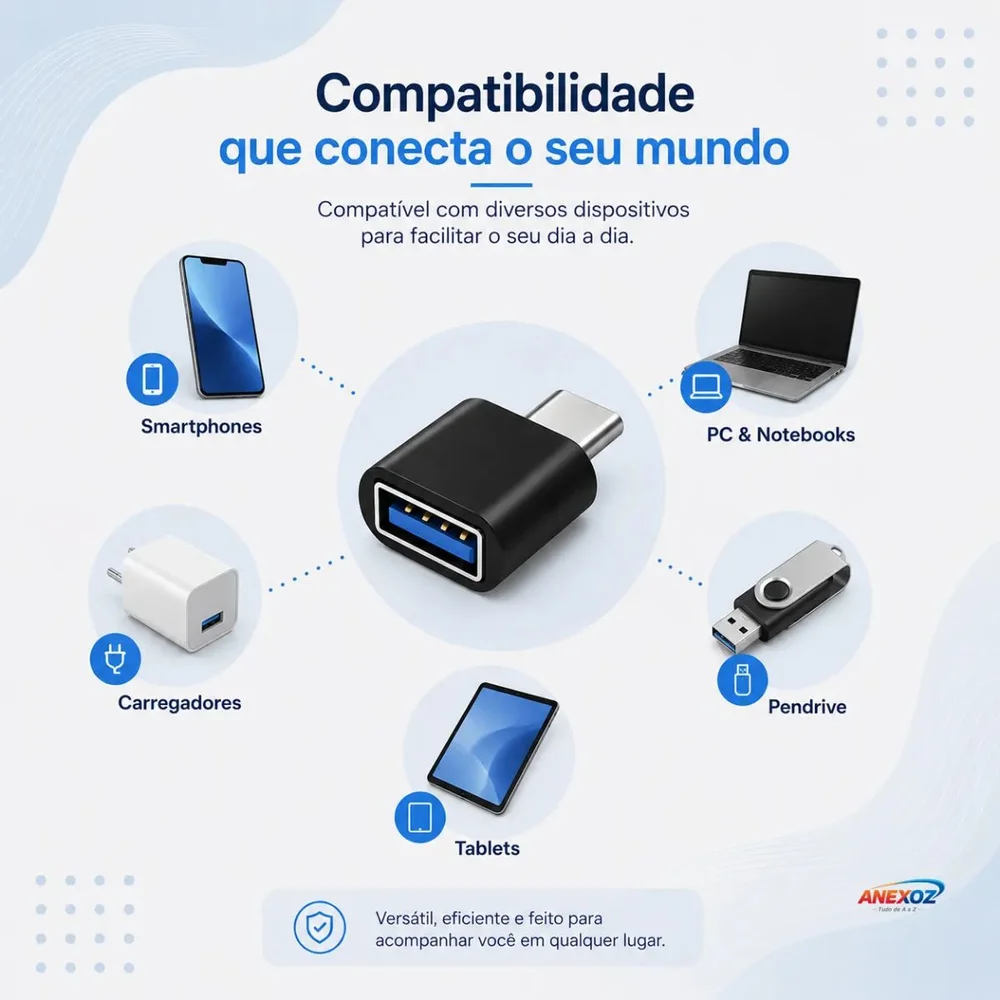 Imagem 4 de 5 do produto Adaptador Otg Usb-c Para Usb-a 2.0 B-max Bm-8648 Compacto Celular Notebook