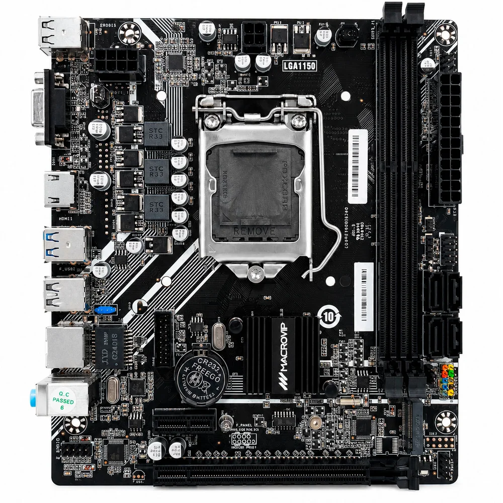 Placa Mãe Macrovip H81v2, Intel LGA  1150, Ddr3, Micro Atx - Oem 4