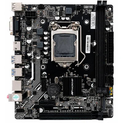 Placa Mãe Macrovip H61v2, Intel LGA  1155, Ddr3, Micro Atx - Oem