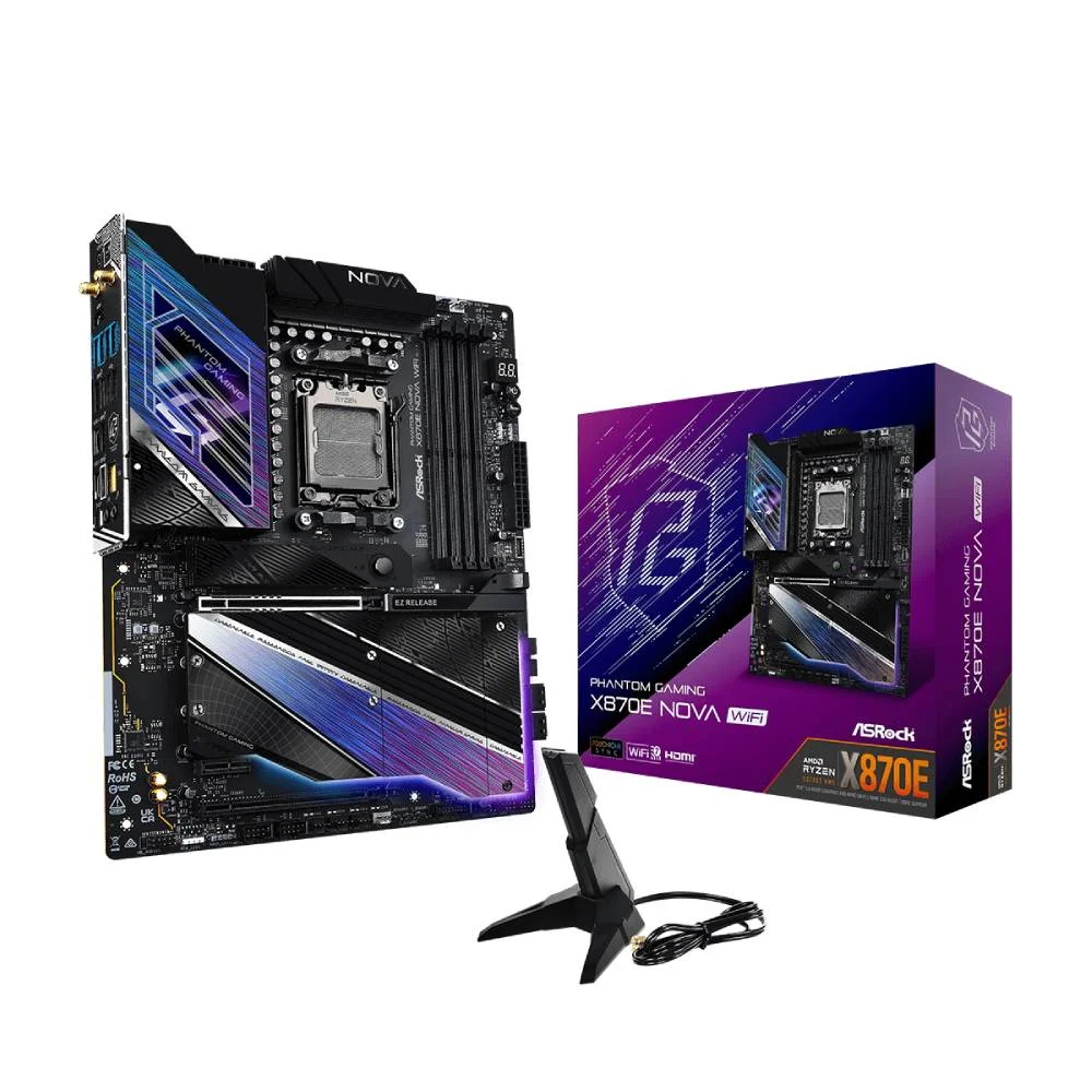 Placa Mãe Asrock X870e Nova Wifi Am5 4xDDR5 Chipset Amd X870e Atx