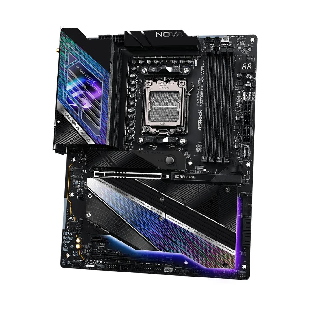 Imagem 3 de 5 do produto Placa Mãe Asrock X870e Nova Wifi Am5 4xDDR5 Chipset Amd X870e Atx