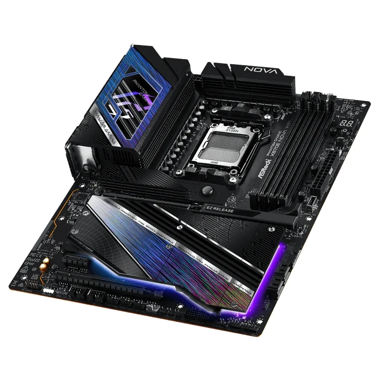 Placa Mãe Asrock X870e Nova Wifi Phantom Gaming, Amd Am5, Atx, Wf/blt, Ddr5 - X870e Nova Wifi 5