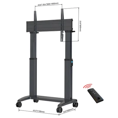 Suporte Pedestal North Bayou 75" A 100" Com Motorização (136,4kg) Vesa 1000x600 - T70/gf100