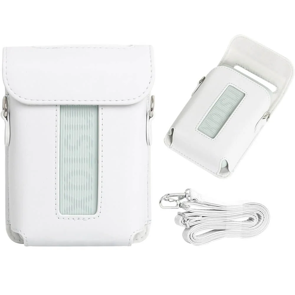 Brcshop | Bolsa Capa Case Estojo P/ Impressora Fujifilm Instax Mini Link 3 com Alça de Ombro - Cor: Branco
