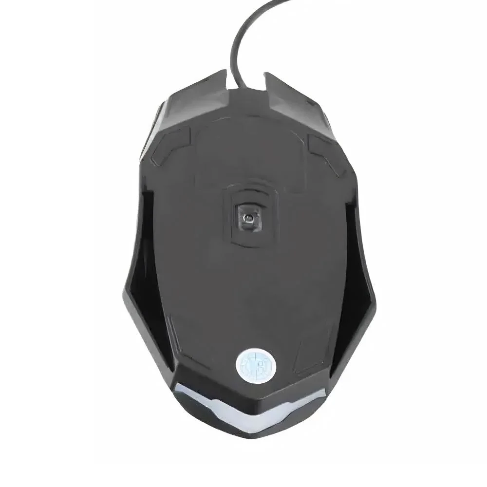 Imagem 2 de 4 do produto Mouse Usb Com Fio Preto Com Luz De LED Cb-818