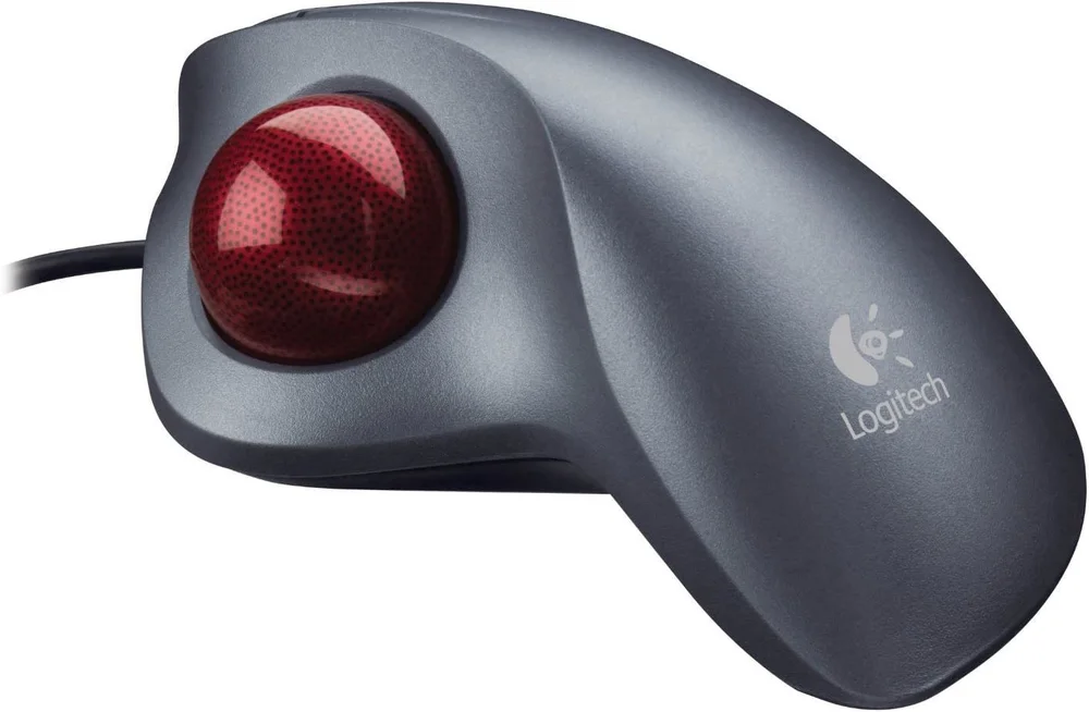 Imagem 2 de 5 do produto Mouse Trackball Logitech Trackman Wheel Ergonomico Fio Ps2