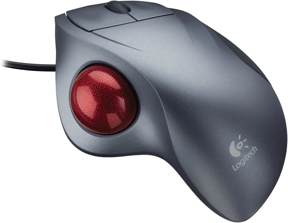 Imagem 4 de 5 do produto Mouse Trackball Logitech Trackman Wheel Ergonomico Fio Ps2
