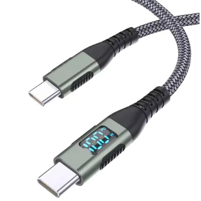 Cabo Carregador Usb-c Tipo C Nylon Trançado Ultra Rapido 100w 1 Metro Transferencia De Dados Compativel Com Iphone 15 16