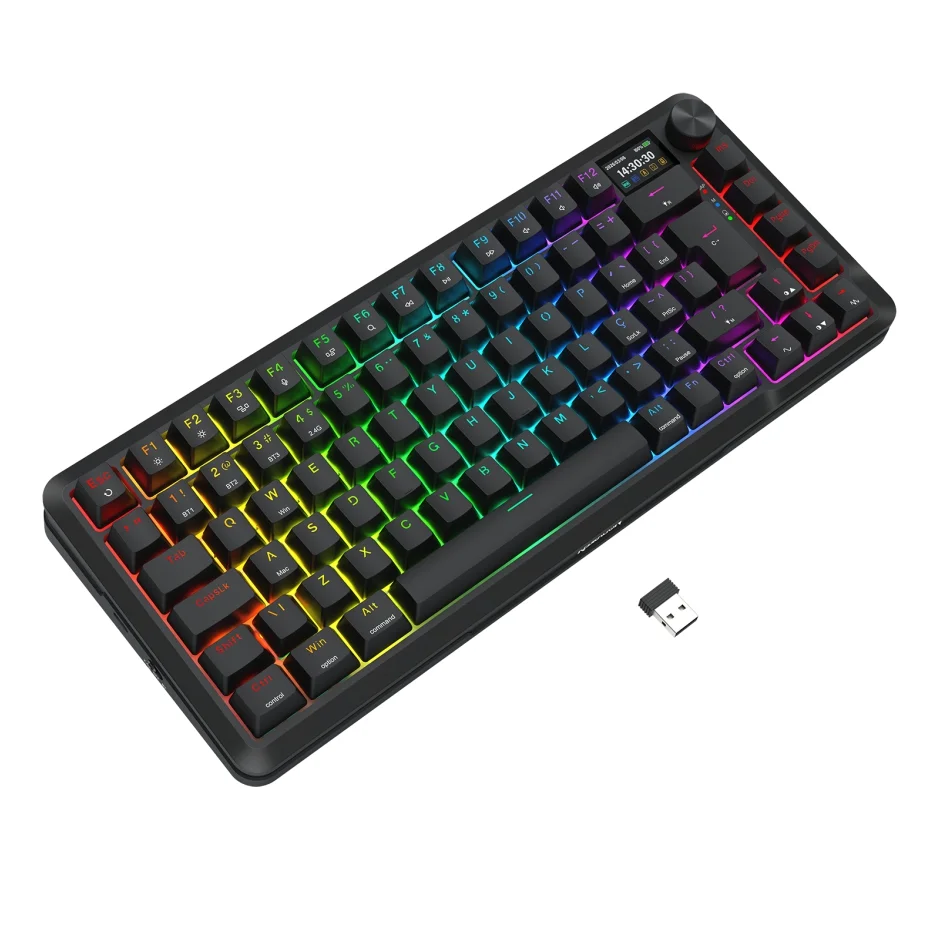 Imagem 4 de 5 do produto Teclado Mec Redragon Flekact Pro, RGB, Usb/wf/blt, 75%, Tela Lcd, Switch Leopard - K708RGB-pro