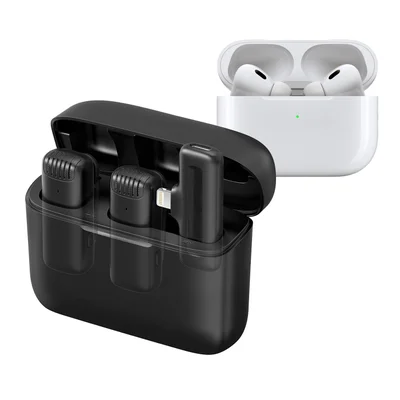 Fone Ouvido Bluetooth Sem Fio + Microfone Lapela Celular Sem Fio Profissional Conector Transmissor:lightning