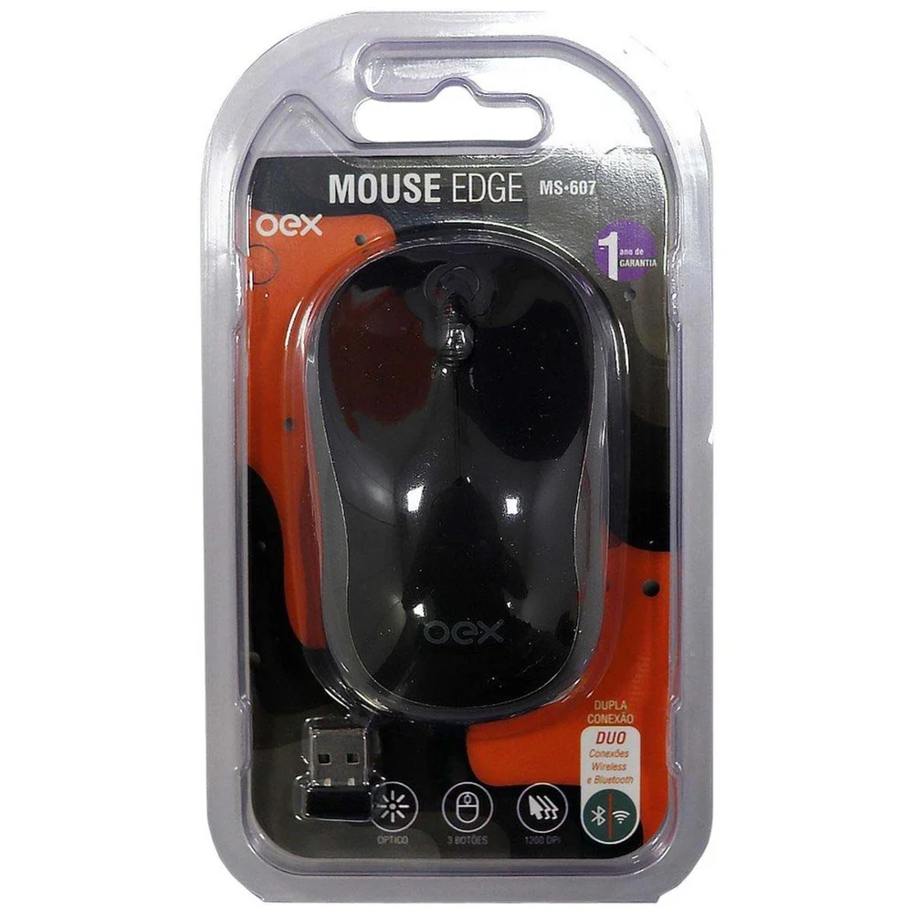 Imagem 2 de 4 do produto Mouse Bluetooth Wireless Ms607 Edge Preto Oex