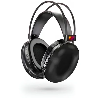 Fone De Ouvido Luz RGB Headset Bluetooth Microfone Cor:preto
