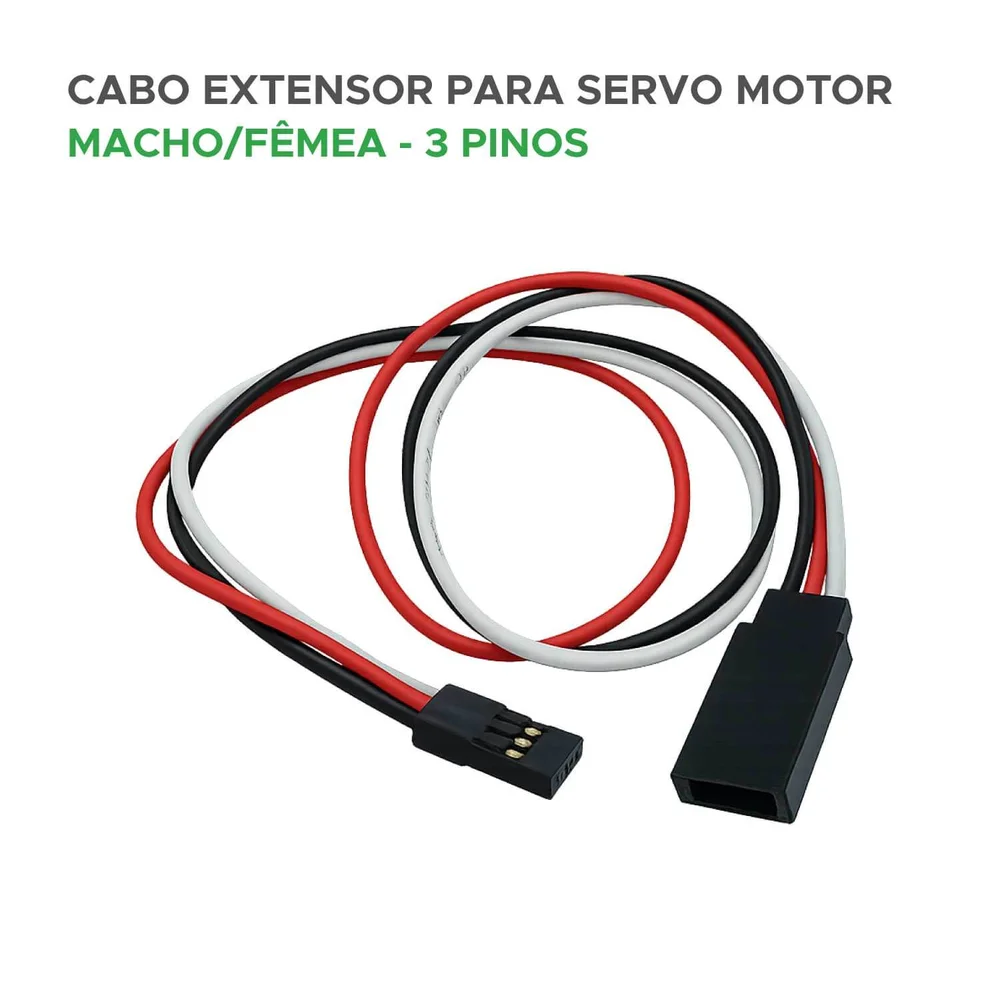 Imagem 4 de 4 do produto Cabo Extensor Para Servo Motor Macho Fêmea - 3 Vias 30cm