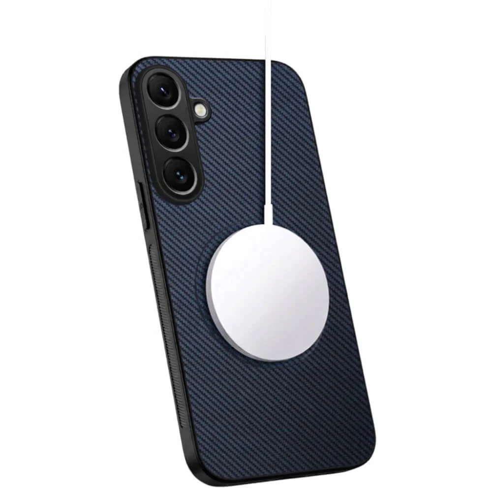 Imagem 2 de 5 do produto Brcshop | Capa MagSafe Premium Samsung Galaxy S26 Case Magnética Proteção Contra Impactos Reforçada - Cor: Azul
