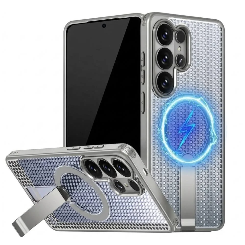 Brcshop | Capa Protetora Magnética Samsung Galaxy S26 Ultra Compatível Magsafe, Anti-Aquecimento, Suporte e Carregamento por Aproximação - Cor: Cinza Brcshop | Capa Protetora Magnética Samsung Galaxy S26 Ultra Compatível Magsafe, Anti-Aquecimento, Suporte e Carregamento por Aproximação - Cor: Cinza