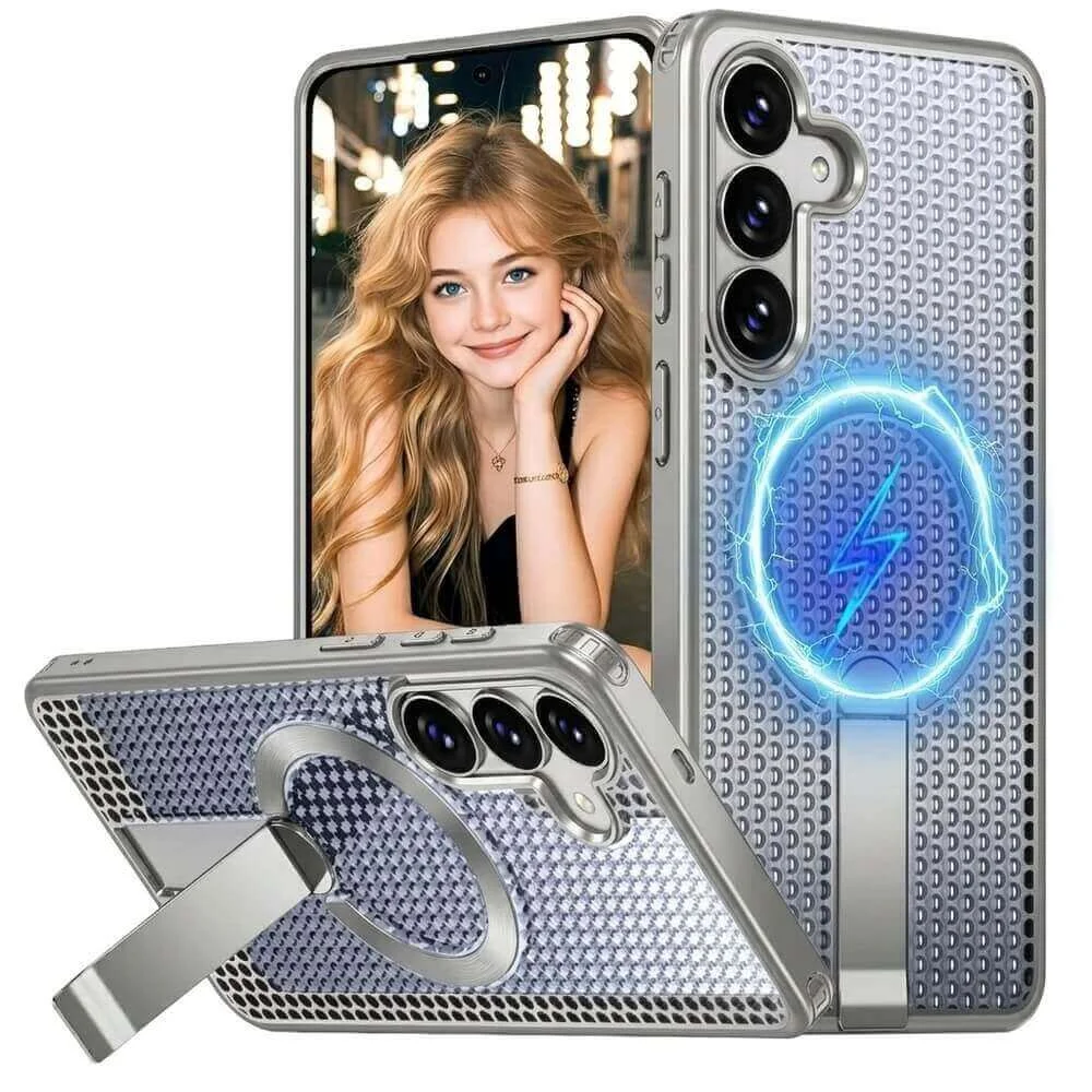 Brcshop | Capa Protetora Magnética para Samsung Galaxy S26 - Compatível Magsafe, Anti-Aquecimento, Suporte e Carregamento por Aproximação - Cor: Cinza Brcshop | Capa Protetora Magnética para Samsung Galaxy S26 - Compatível Magsafe, Anti-Aquecimento, Suporte e Carregamento por Aproximação - Cor: Cinza