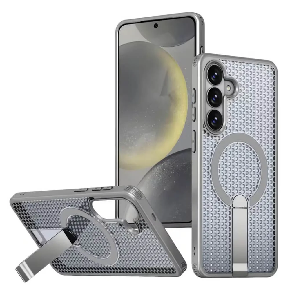 Brcshop | Capa Protetora Magnética para Samsung Galaxy S26 - Compatível Magsafe, Anti-Aquecimento, Suporte e Carregamento por Aproximação - Cor: Cinza Brcshop | Capa Protetora Magnética para Samsung Galaxy S26 - Compatível Magsafe, Anti-Aquecimento, Suporte e Carregamento por Aproximação - Cor: Cinza