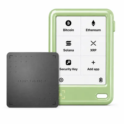 Ledger Nano Gen5 — Hardware Wallet com Tela E Ink Touch, Bluetooth e NFC — Recovery Key Inclusa — Carteira Cripto — Matcha Green
