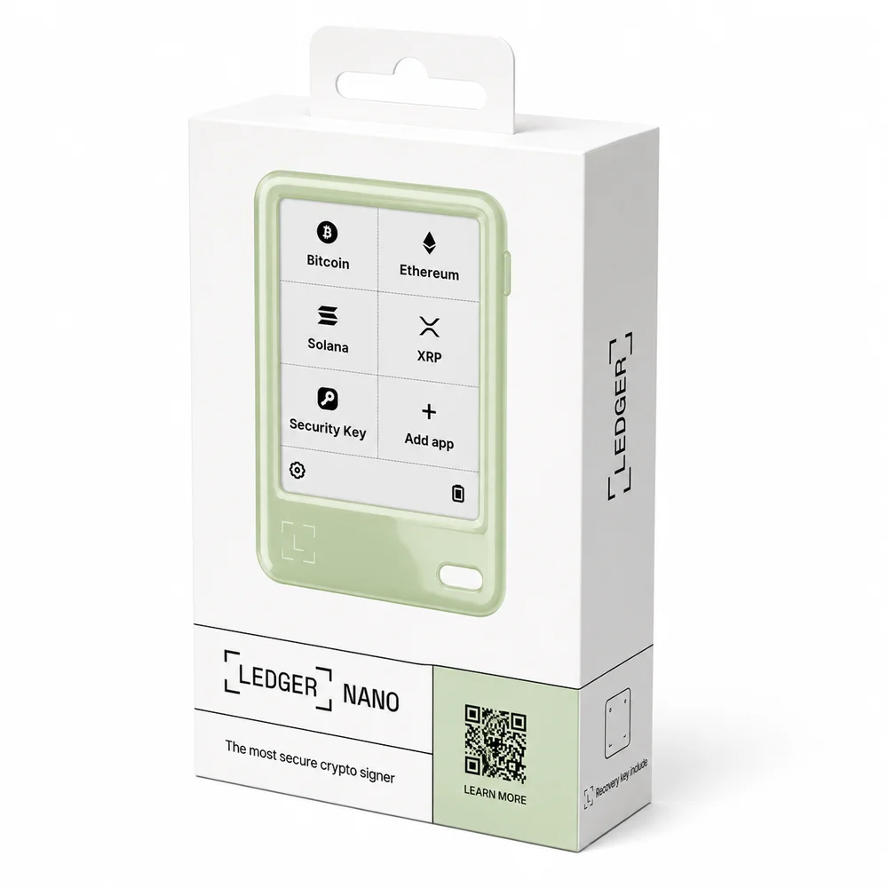 Imagem 5 de 5 do produto Ledger Nano Gen5 — Hardware Wallet com Tela E Ink Touch, Bluetooth e NFC — Recovery Key Inclusa — Carteira Cripto — 	Matcha Green