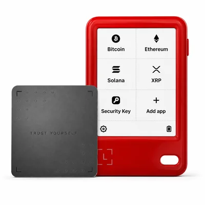 Ledger Nano Gen5 — Hardware Wallet com Tela E Ink Touch, Bluetooth e NFC — Recovery Key Inclusa — Carteira Cripto — Cherry Red