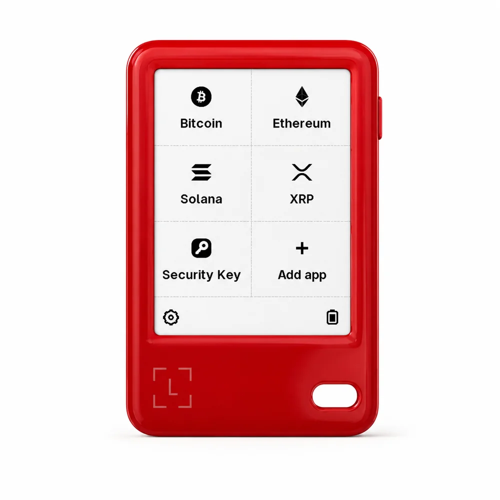 Imagem 5 de 5 do produto Ledger Nano Gen5 — Hardware Wallet com Tela E Ink Touch, Bluetooth e NFC — Recovery Key Inclusa — Carteira Cripto — Cherry Red