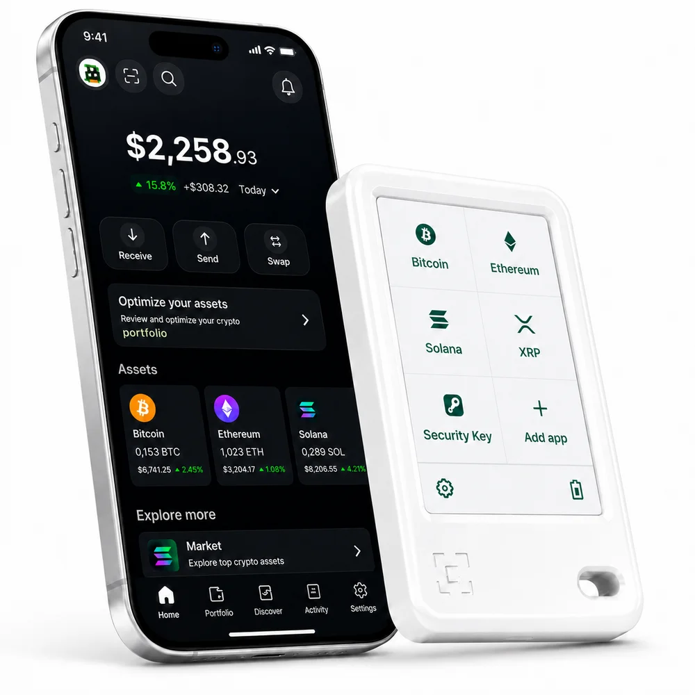 Imagem 4 de 5 do produto Ledger Nano Gen5 — Hardware Wallet com Tela E Ink Touch, Bluetooth e NFC — Recovery Key Inclusa — Carteira Cripto — Glacier White