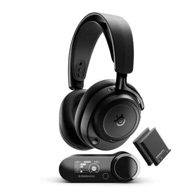 Headset Steelseries Arctis Nova Elite — Hi-res Wireless 96khz, Drivers De Fibra De Carbono E Anc, Ps5,xbox, PC, Obsidian