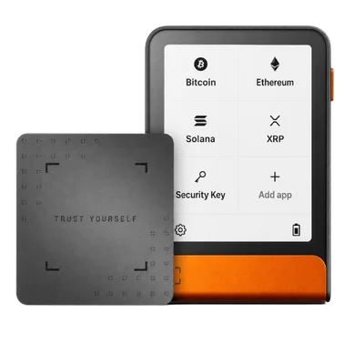 Ledger Flex — Hardware Wallet com Tela E Ink Touch, Bluetooth e USB-C — Carteira Cripto — BTC Orange