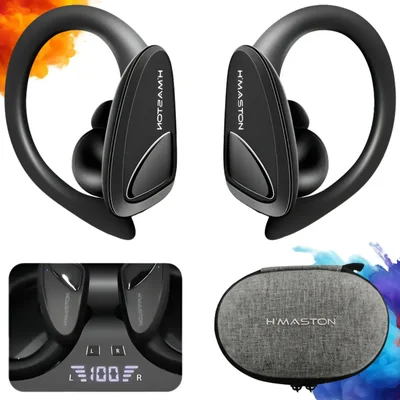 Fone De Ouvido H'maston Rs-53 Up Sem Fio Bluetooth Esportivo Para Academia E Corrida, Com Bateria De 15 Horas