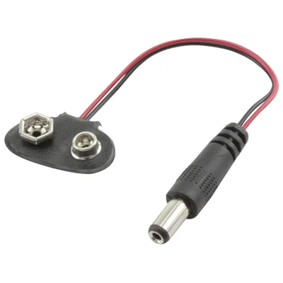 5x Clip De Bateria 9v Saída Conector P4 Macho Para Robótica