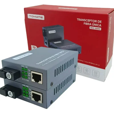 Conversor De Mídia Fibra Gigabit 1gbps A/b Tomate Mhd-1000d