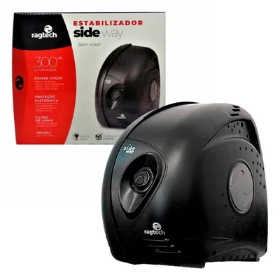 Estabilizador Ragtech Side Way 300va Preto Mono 220v