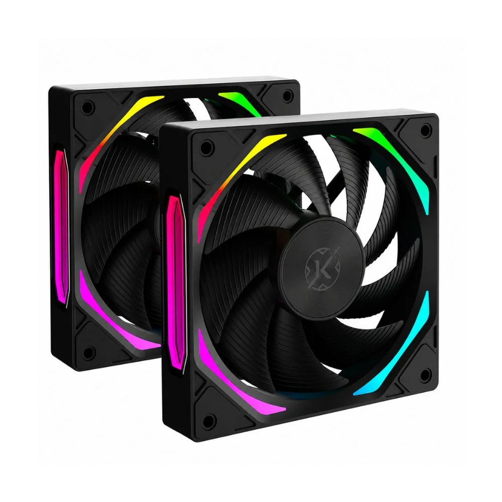 Kit 2 Fans Kalkan Halo ARGB 120mm 2200rpm Preto - Klk00019 4