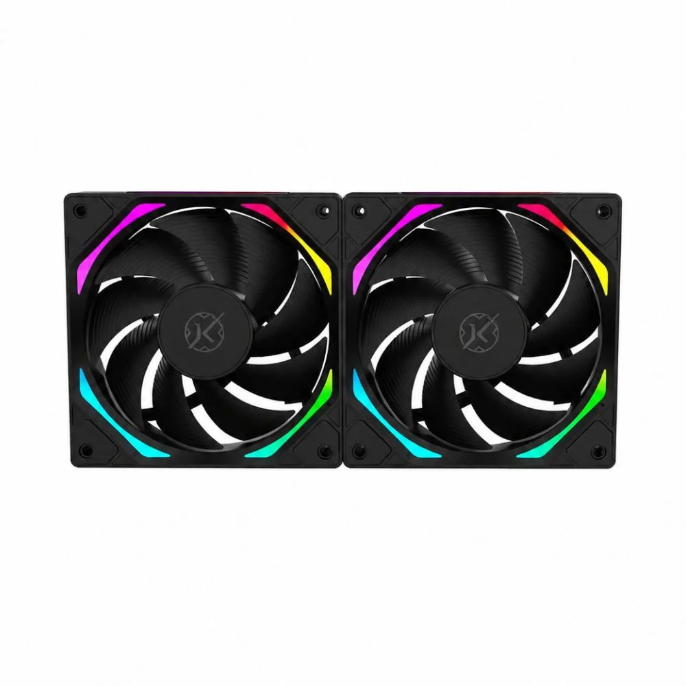 Kit 2 Fans Kalkan Halo ARGB 120mm 2200rpm Preto - Klk00019 6