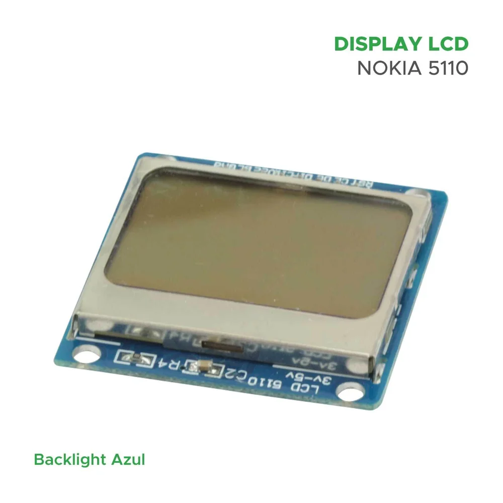 Imagem 2 de 3 do produto Display Lcd 5110 Placa Azul Backlight Luz Fundo Gráfico