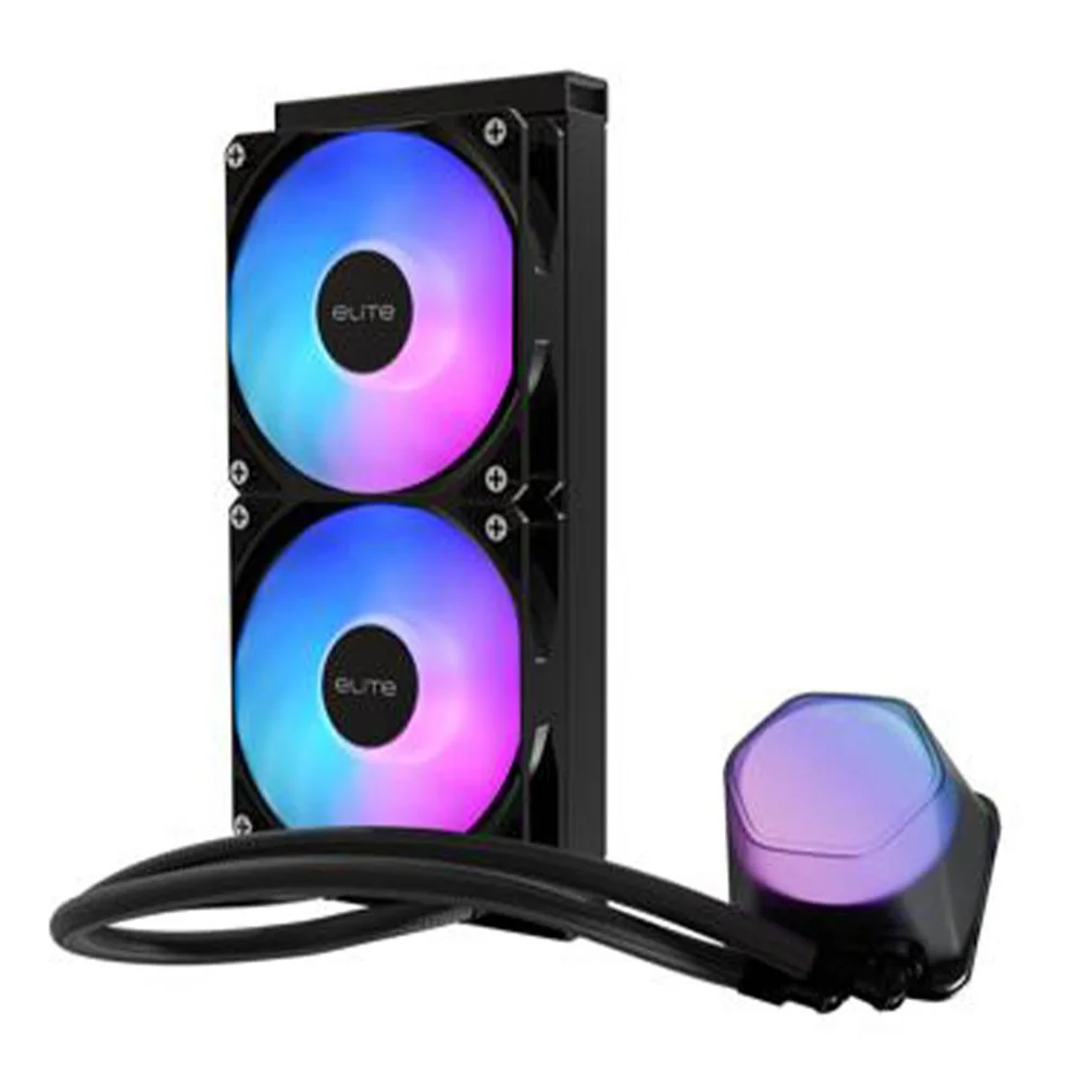 Imagem 2 de 3 do produto Water Cooler Cooler Master Elite Liquid, ARGB, 240mm, Intel-amd, Preto, Elw-d24m-a21da-r1