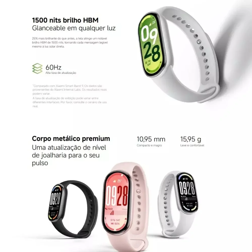 Imagem 3 de 5 do produto Xiaomi Smart Band 10 AmoLED A Prova Dagua   - Rosa