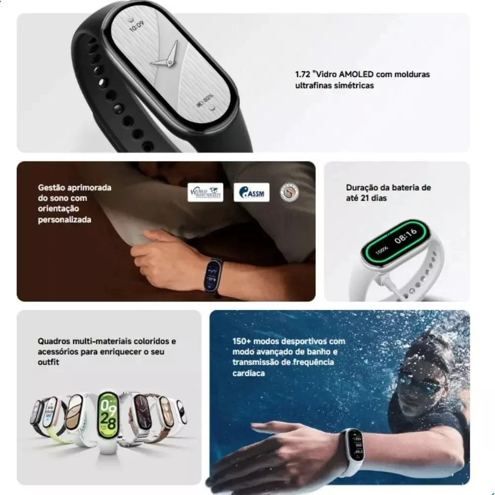 Imagem 4 de 5 do produto Xiaomi Smart Band 10 AmoLED A Prova Dagua   - Rosa