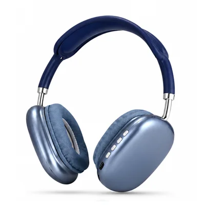 Fone De Ouvido Headset P9 Air Sem Fio Wireless Bluetooh Azul