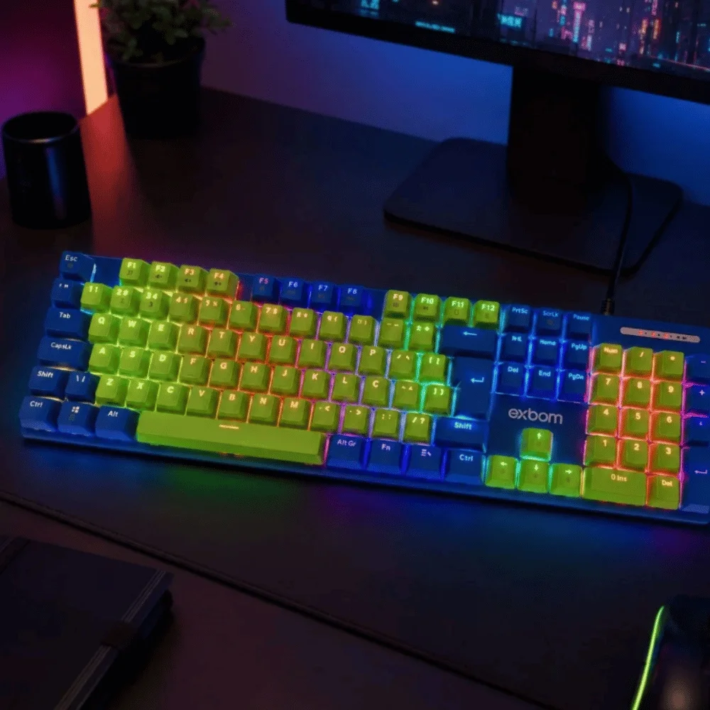 Imagem 5 de 5 do produto Teclado Mecânico Gamer 100% Switch Red 17 Modos RGB Bk-g501